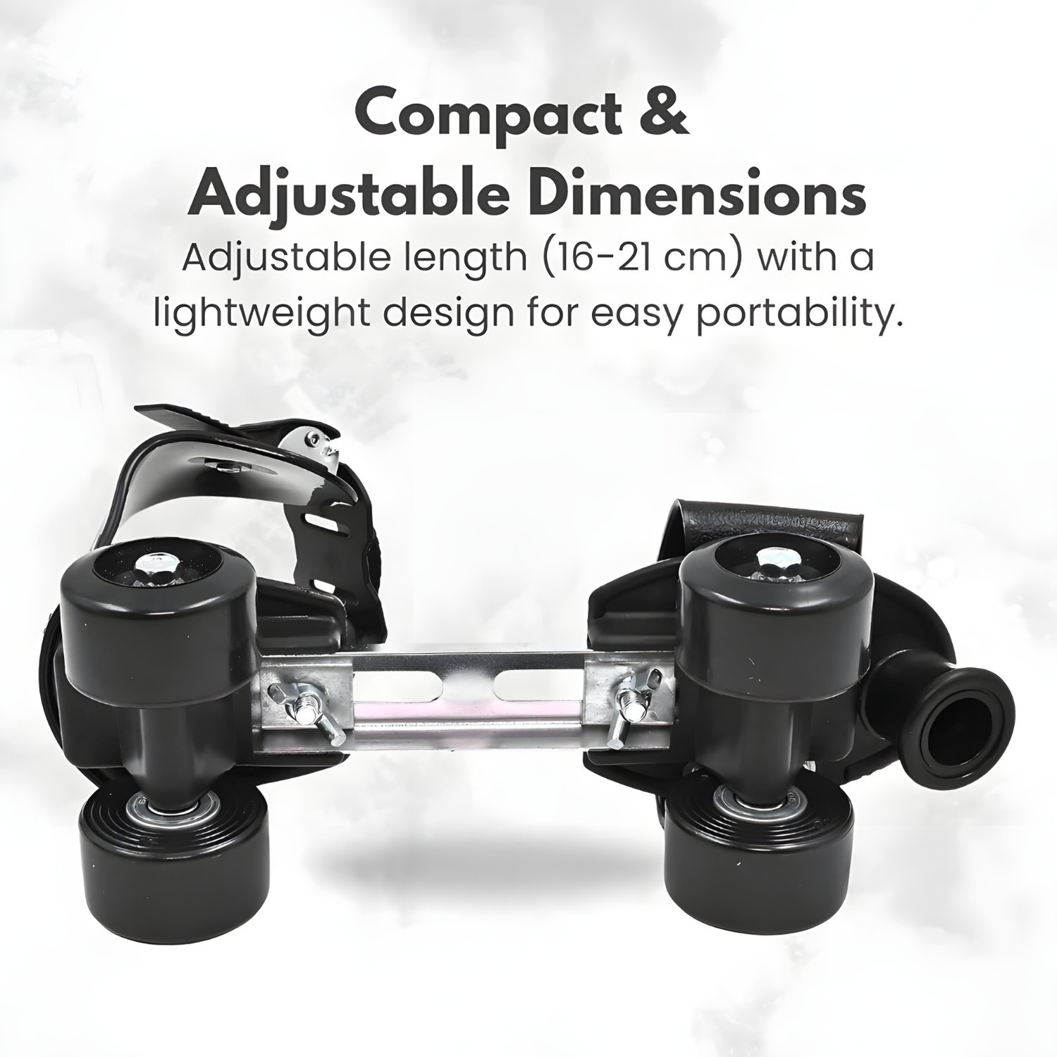 Image of N P CREATION Adjustable Quad Roller Skates for Boys and Girls,Suitable for Age 5 to 12 Years Quad Roller Kids, Adults Size - 8C UK (Adjustable, Beginner, Intermediate, Training, Recreational, Advanced, Black)