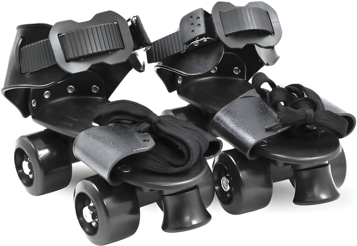Image of N P CREATION Adjustable Quad Roller Skates for Boys and Girls,Suitable for Age 5 to 12 Years Quad Roller Kids, Adults Size - 8C UK (Adjustable, Beginner, Intermediate, Training, Recreational, Advanced, Black)