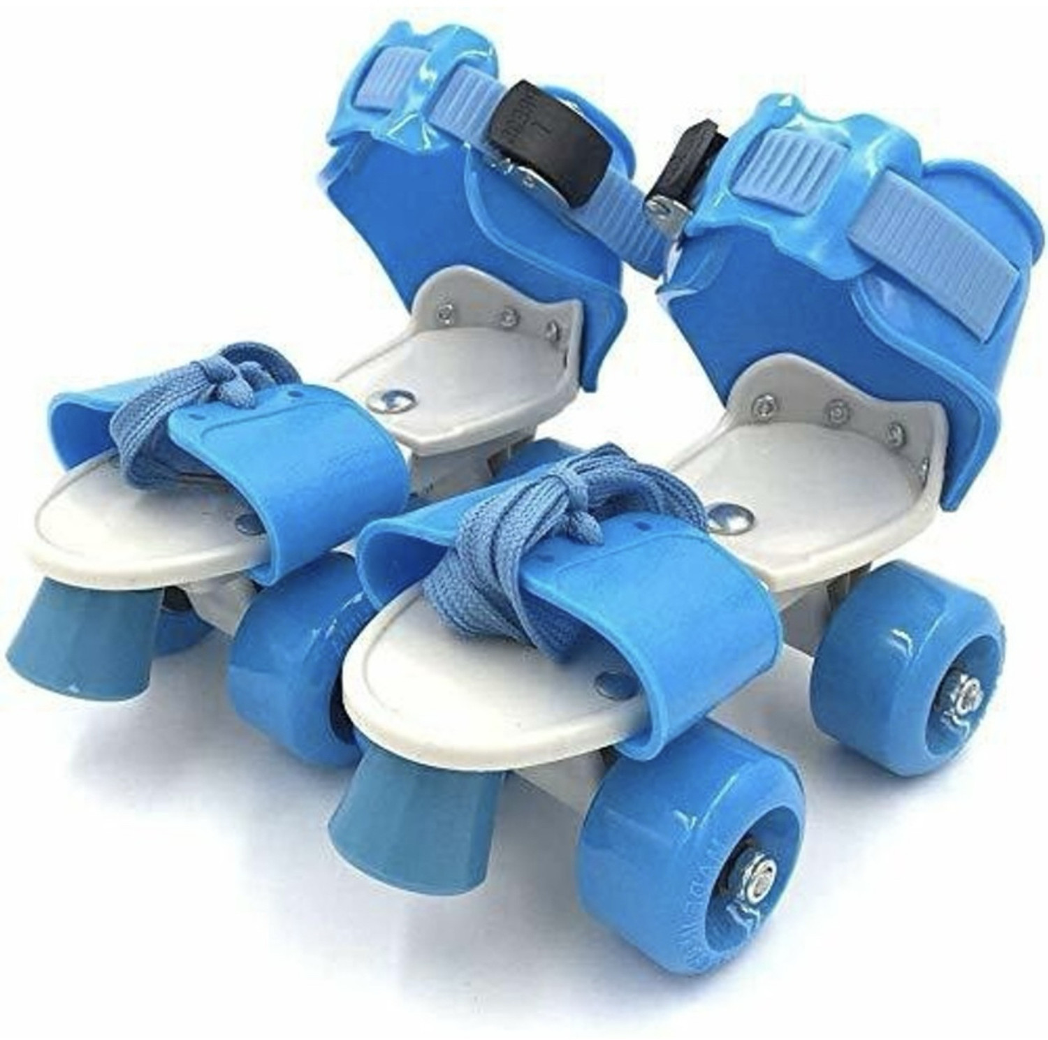 Image of N P CREATION Adjustable Quad Roller Skates for Boys and Girls,Suitable for Age 5 to 12 Years Quad Roller Kids, Adults Size - 8C UK (Adjustable, Beginner, Intermediate, Training, Recreational, Advanced, Black)