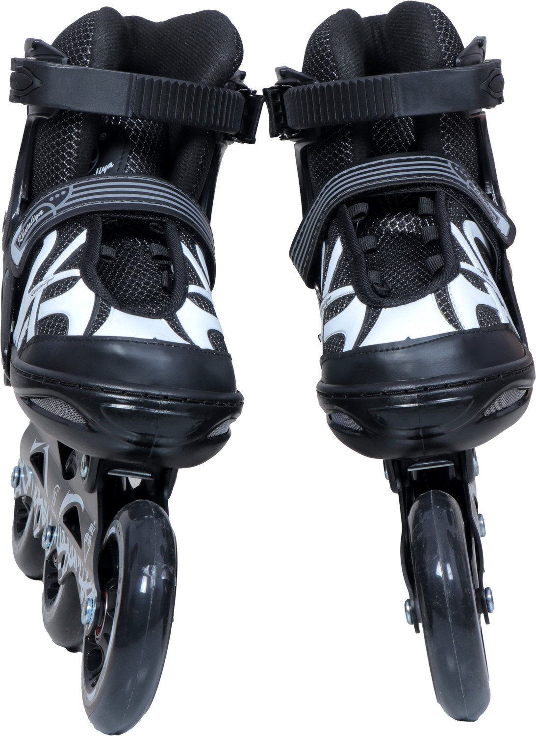 Image of EDENGLOW 3 Wheel Adjustable Inline Skates with 100 MM PU Wheel In-line Adults Size 6 UK - 9 UK (Adjustable, Beginner, Training, Advanced, Black)