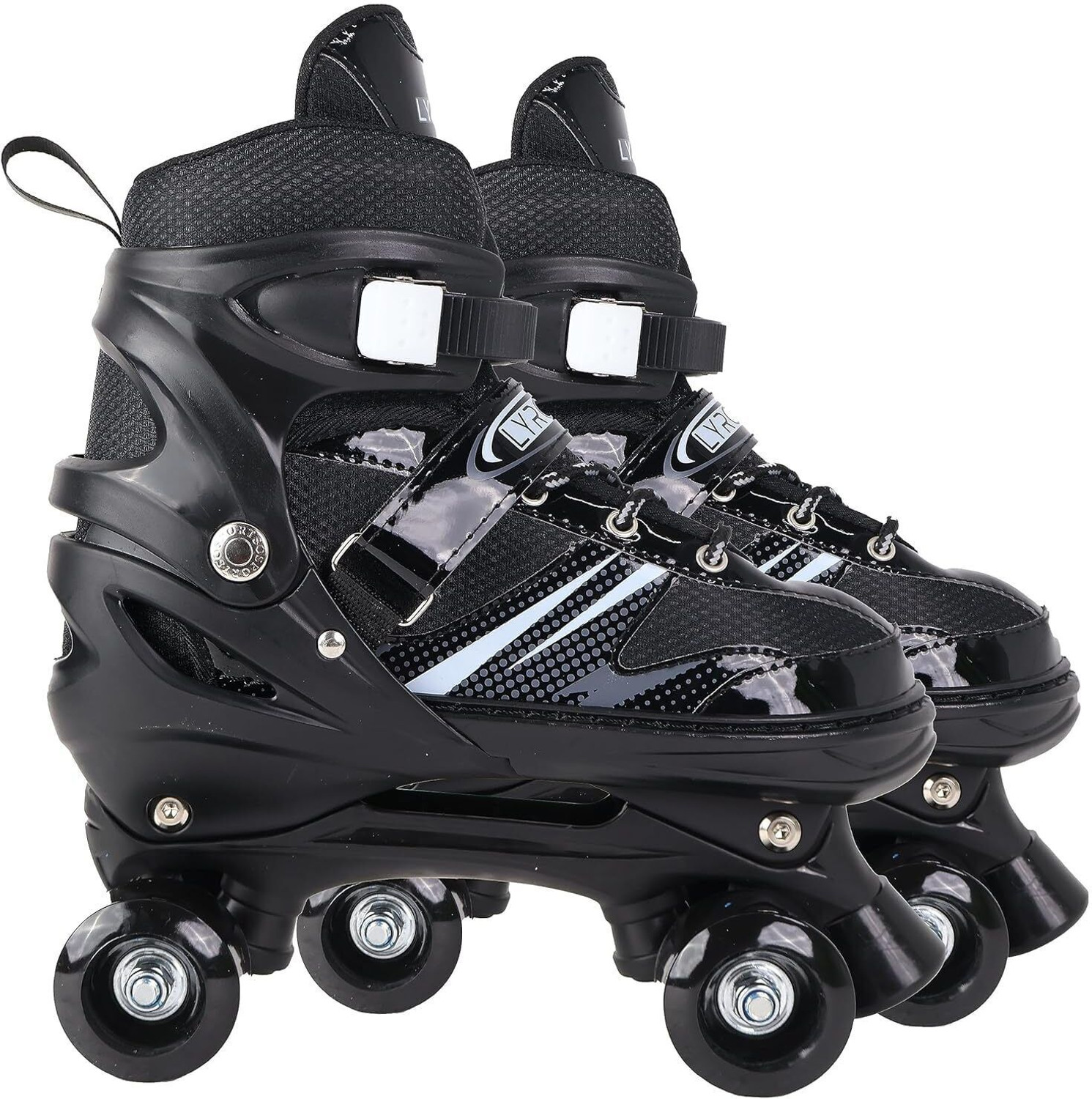 Image of EDENGLOW 3 Wheel Adjustable with 100 MM PU Wheel In-line Adults Size 6 UK - 9 UK (Adjustable, Beginner, Training, Advanced, Blue, Black)