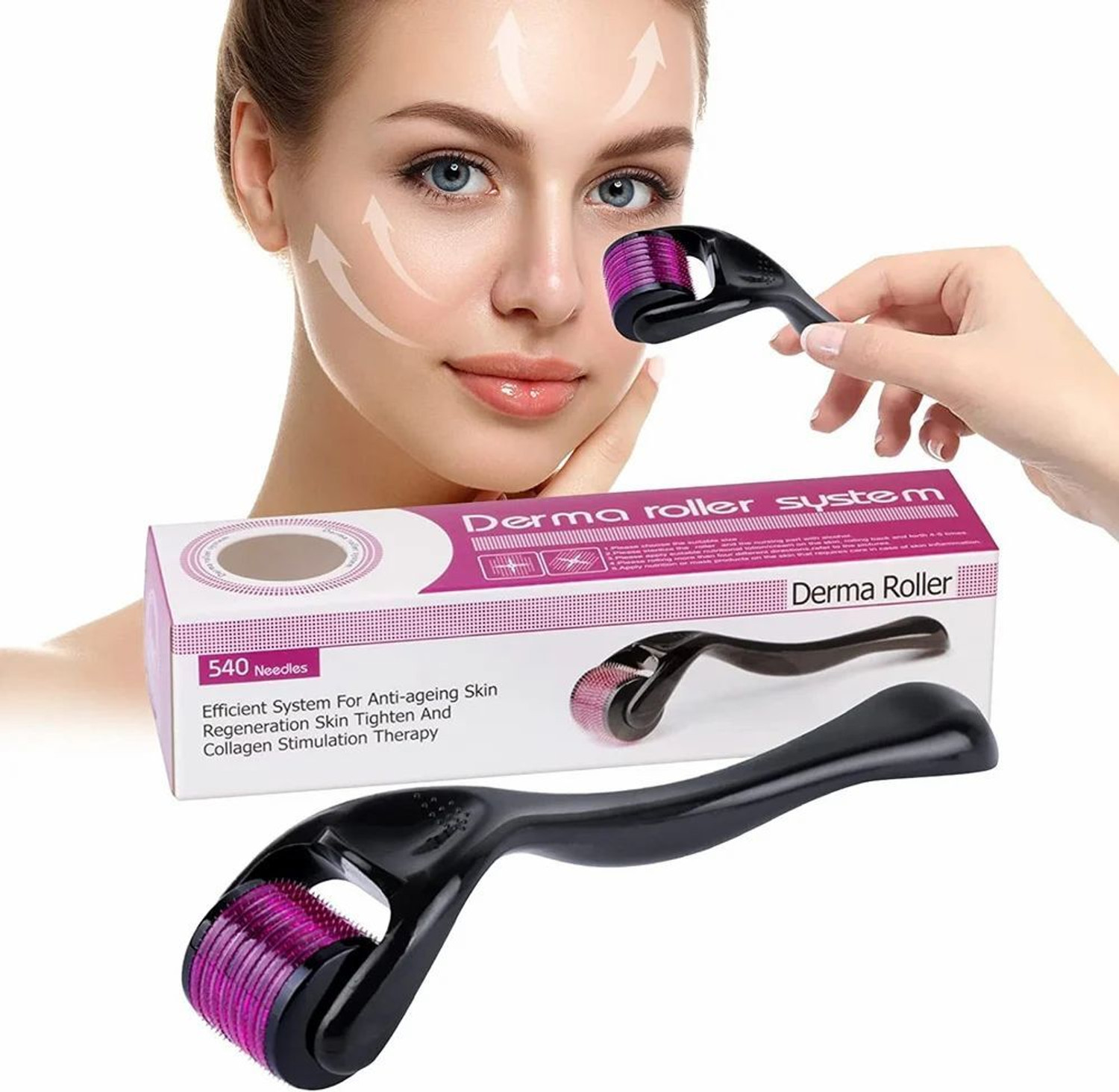 Image of scotbeauty Derma roller hair 0.5mm for Acne, Skin Hair Loss hair growth titanium roller (120 ml)