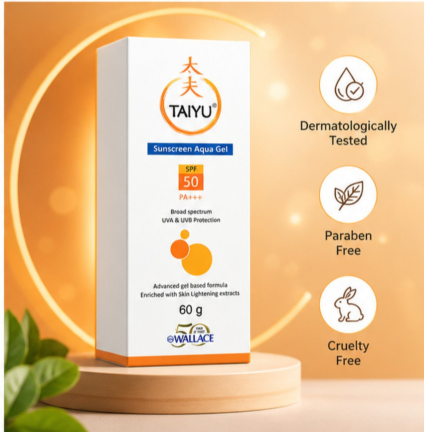 Wallace Taiyu Sunscreen SPF 50+++ Aqua Gel - Image 5