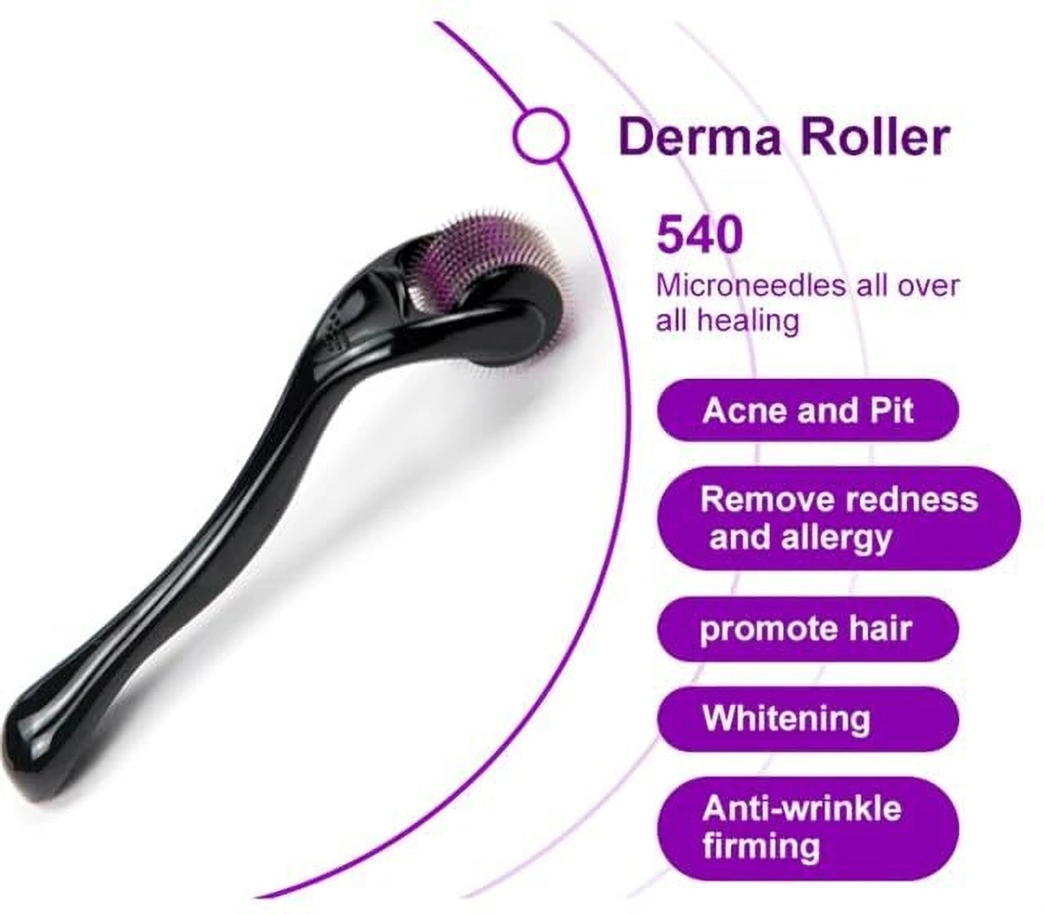 Image of T TOPLINE Micro Needles (0.5mm) Derma Roller 540 Titanium Needle 0.5 mm (50 g)
