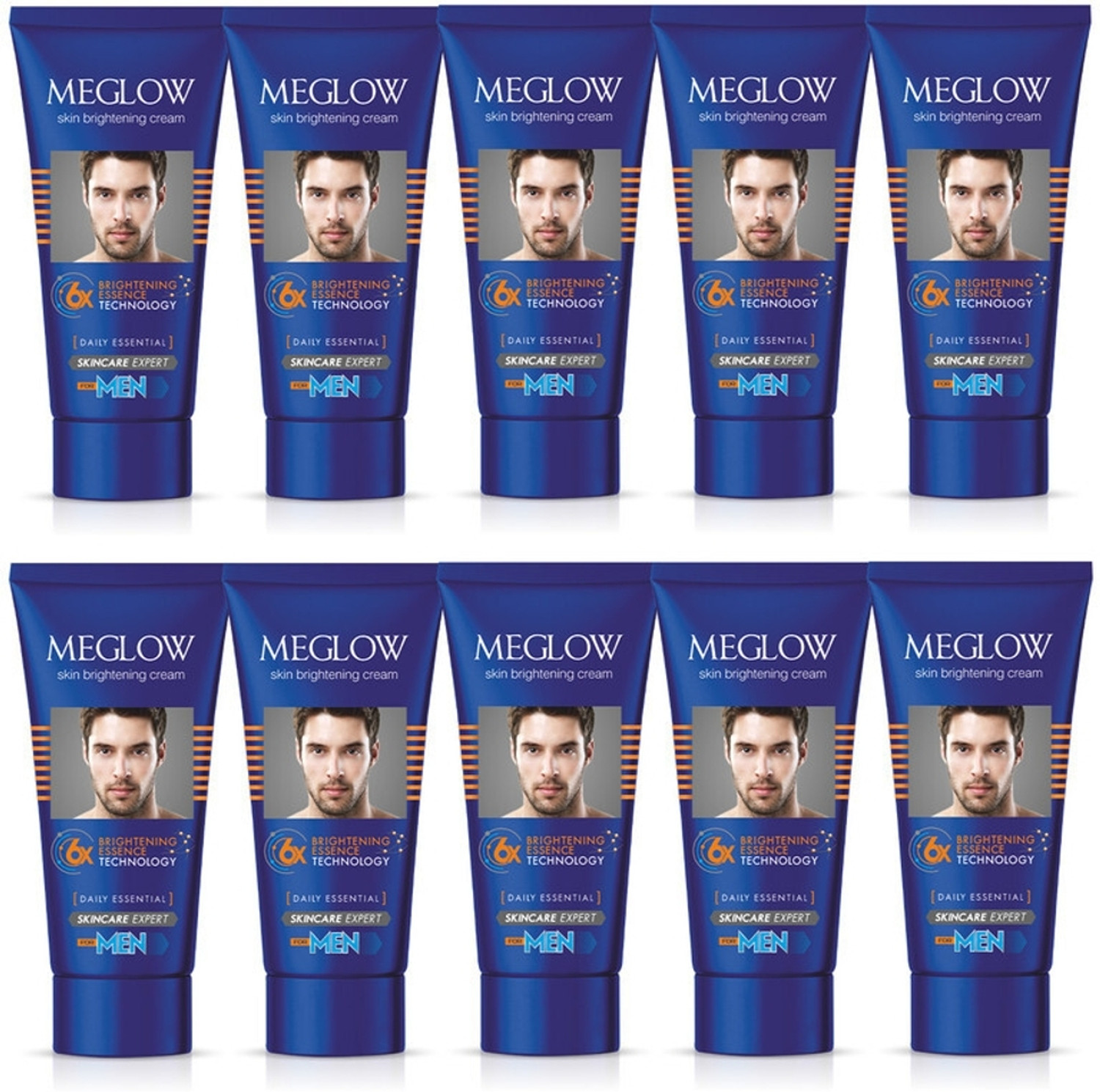 Image of meglow Skin Brightening Cream, Glycolic & Kojic Acid, Dark Spot Removal Pack of 10 (150 g)