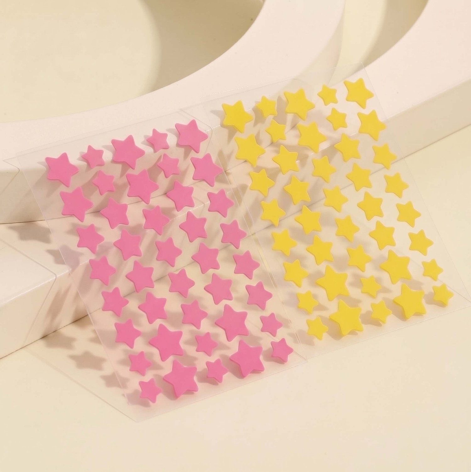 Perr Cherry 80 Star Shape Pimple Patches Pink & Yellow - Image 1
