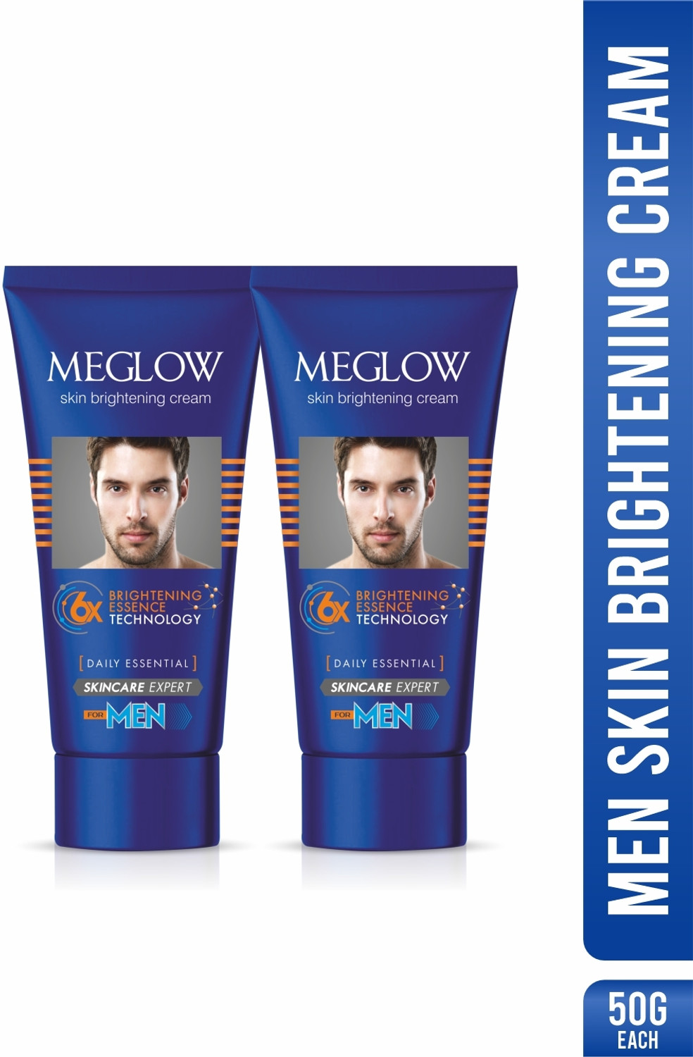 Image of meglow Skin Brightening Cream, Glycolic & Kojic Acid, Dark Spot Removal Pack of 7 (105 g)