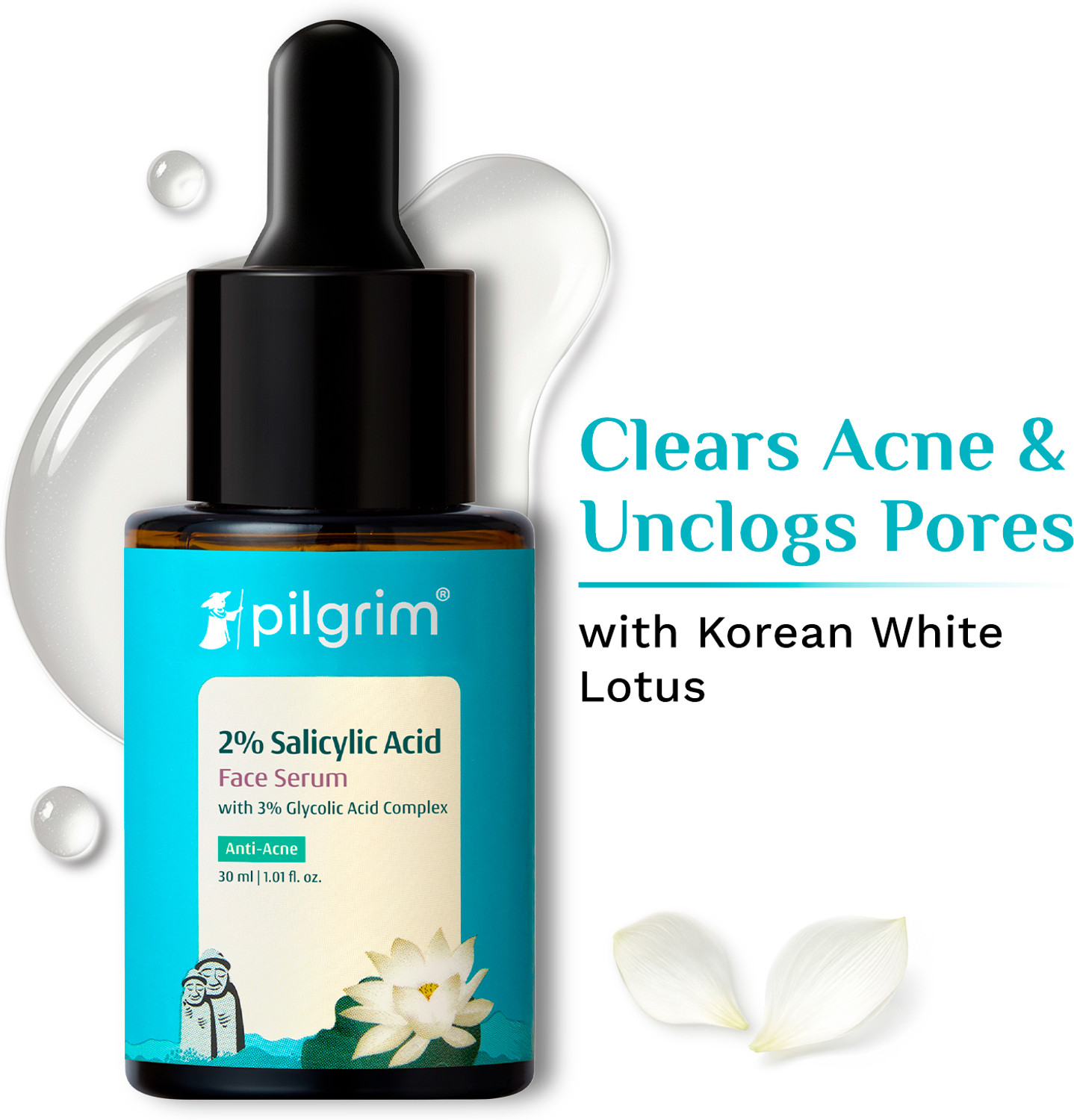 Pilgrim Salicylic Acid 1% + Glycolic Acid 3% Anti Acne Serum - Image 1