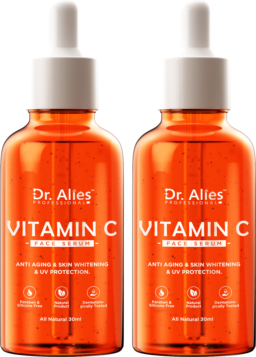 Image of SETCOS 15% Vitamin C serum with 5% Niacinamide & Hyaluronic Acid ( inchpack of 2 inch) (60 ml)