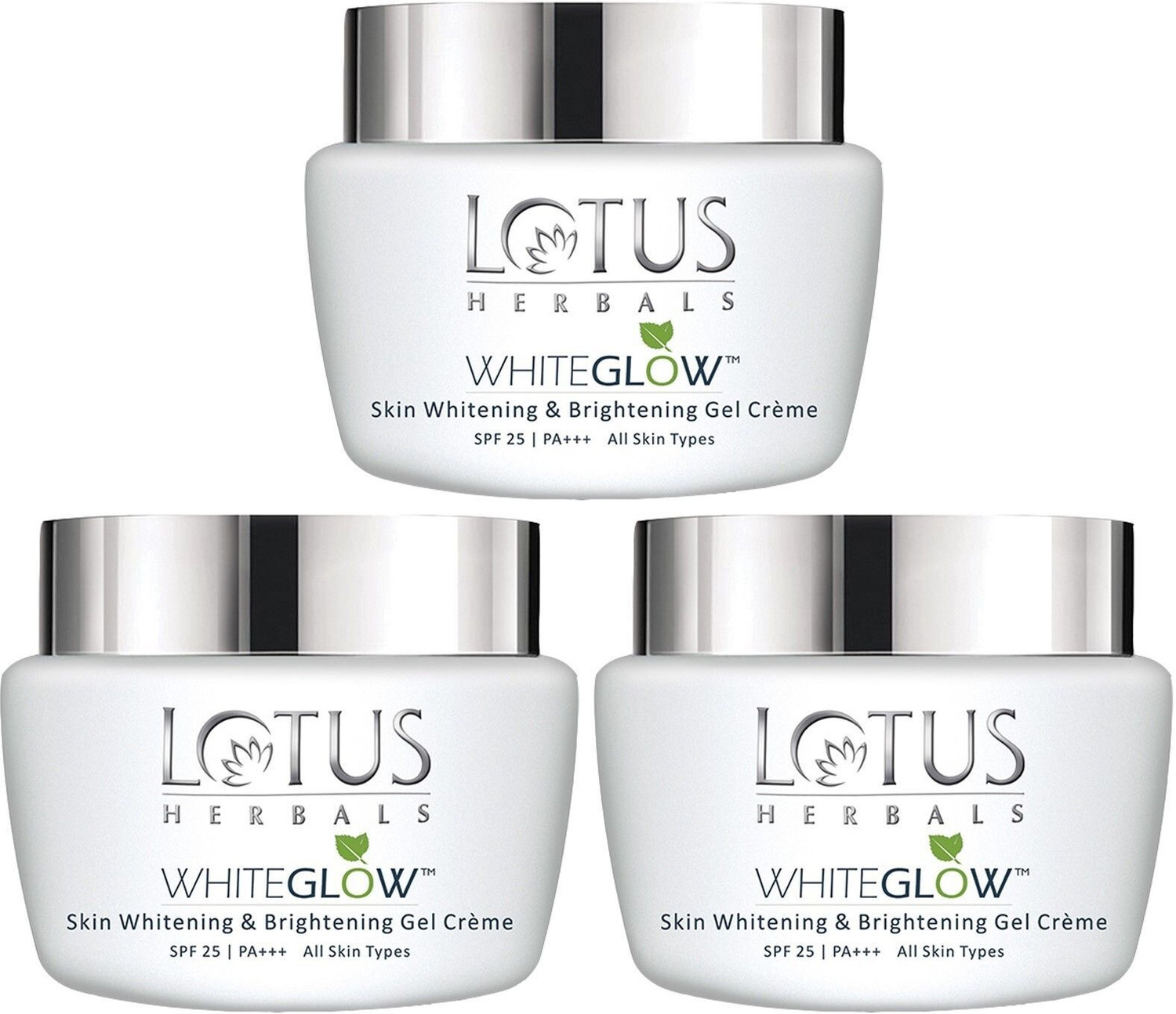 Image of LOTUS HERBALS Whiteglow Skin Whitening & Brightening Gel Creme (pack of 2) (120 g)