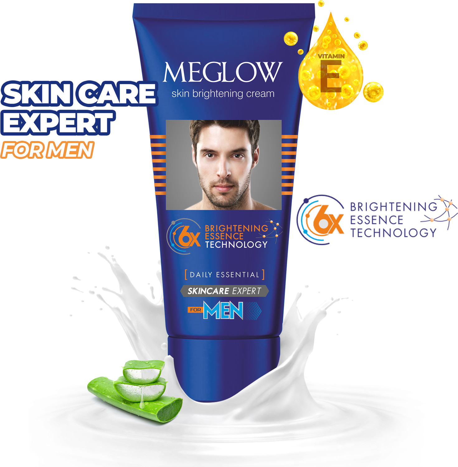 Image of meglow Skin Brightening Cream, Glycolic & Kojic Acid, Dark Spot Removal Pack of 7 (105 g)