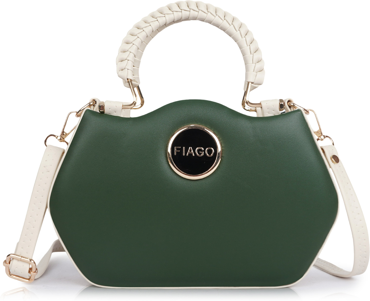 Image of Shraddha White Women Sling Bag Textured Pearl Handle Purse