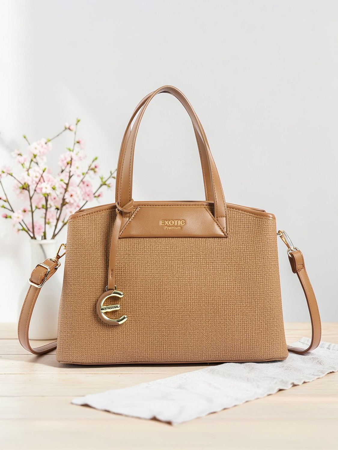 Image of Fiesto fashion Tan Women Hand-held Bag FIESTO-369-TAN