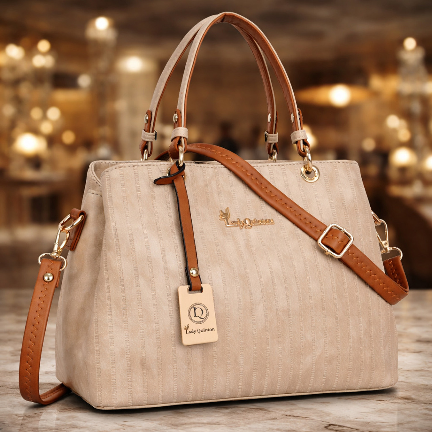 Image of Fiesto fashion Tan Women Hand-held Bag FIESTO-369-TAN