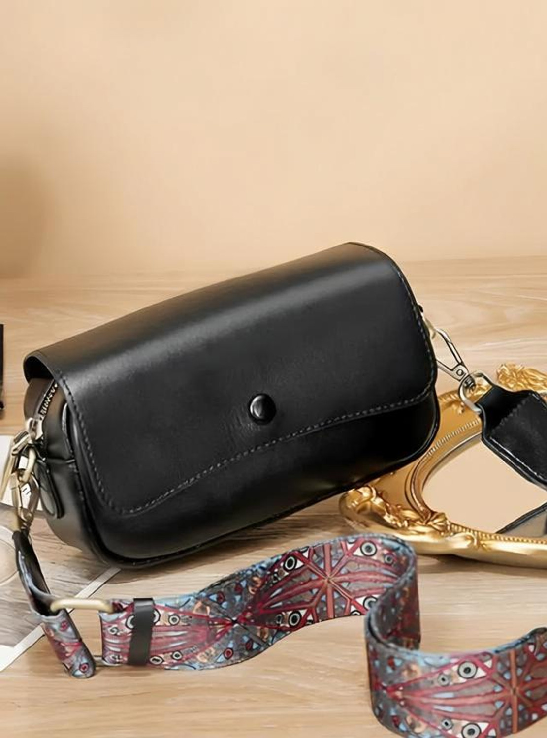 Image of Shraddha White Women Sling Bag Textured Pearl Handle Purse