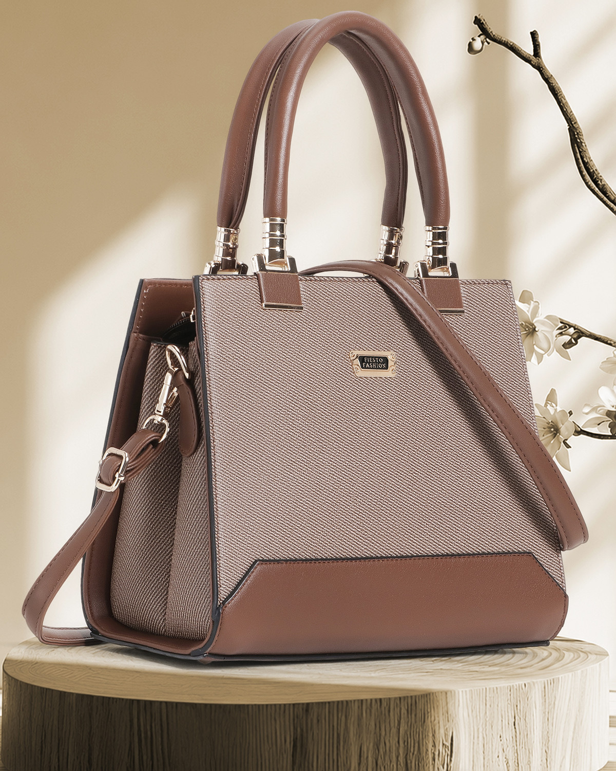 Image of Fiesto fashion Tan Women Hand-held Bag FIESTO-369-TAN
