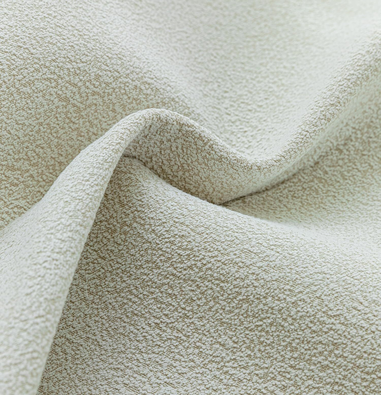 Image of HOUSE OF QUIRK Chenille 2 Seater Sofa Embroidered Cover (Pack of 1 Cream)