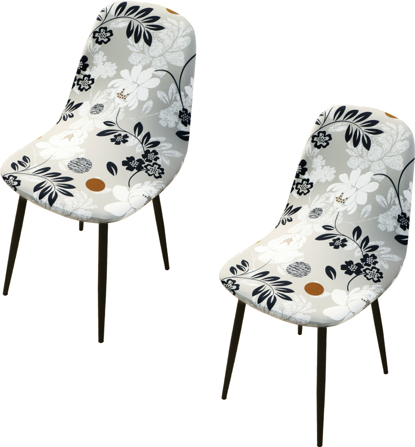 Image of Eleganta Polyester 1 Seater Chair Plain Cover (Pack of 1 Solid Black)
