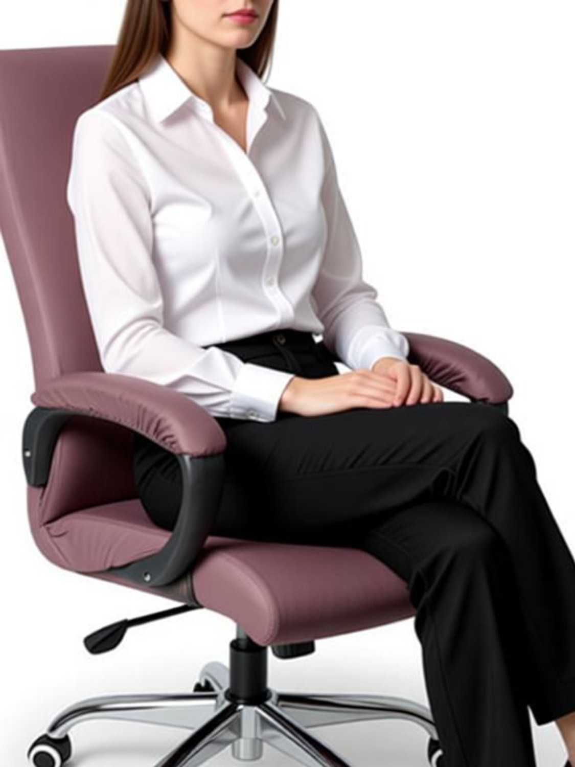Image of Eleganta Polyester 1 Seater Chair Plain Cover (Pack of 1 Solid Black)