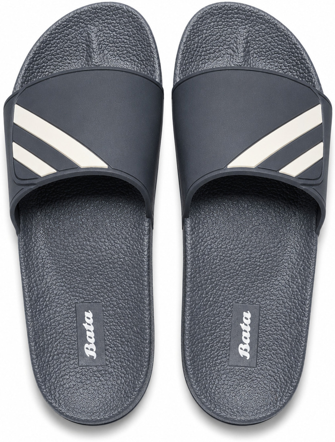 Image of Bata Men Flip Flops (Grey, Off White , 7)