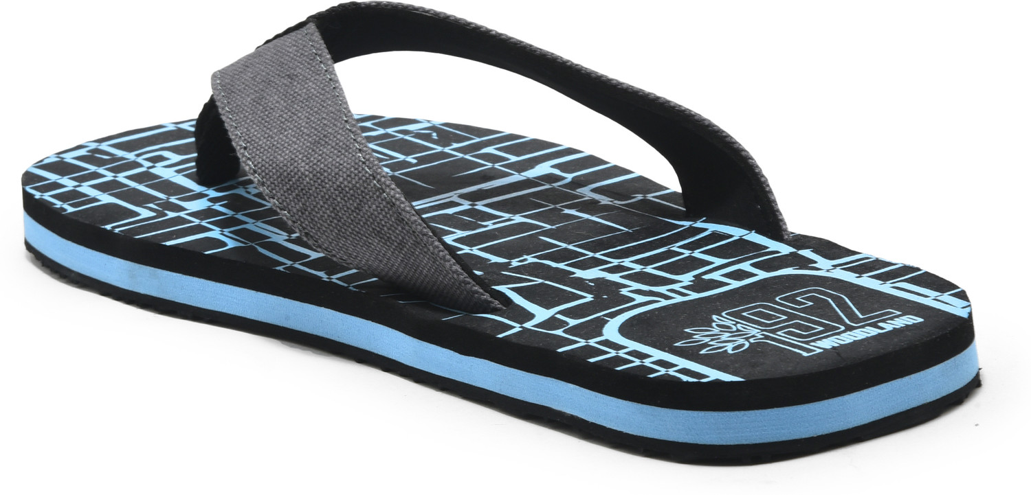 Image of WOODLAND Lightweight Comfortable Casual Summer Wear Men Flip Flops (Black , 5)