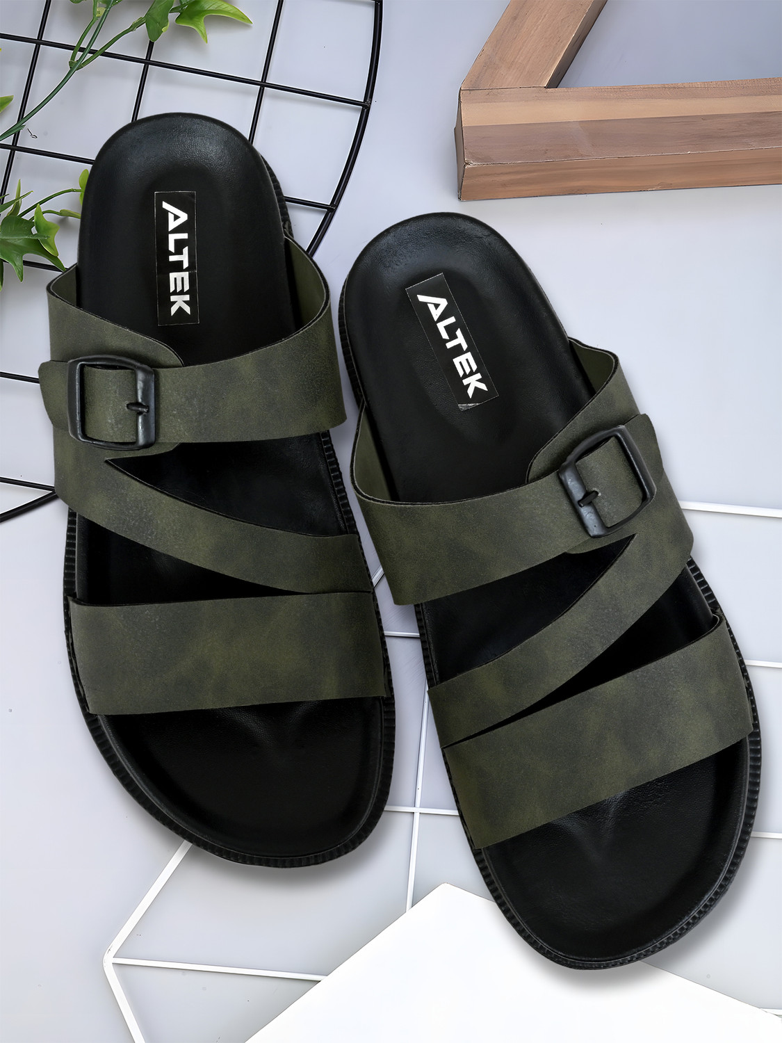 Image of OWN PASKO Men Flip Flops (Brown , 8)