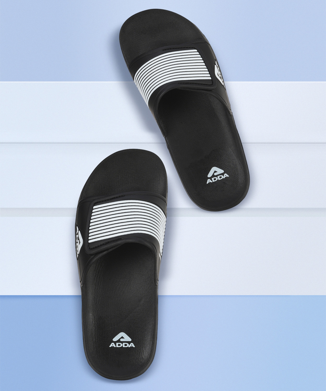 Image of Adda Men Flip Flops (Black, Tan , 9 UK /India)