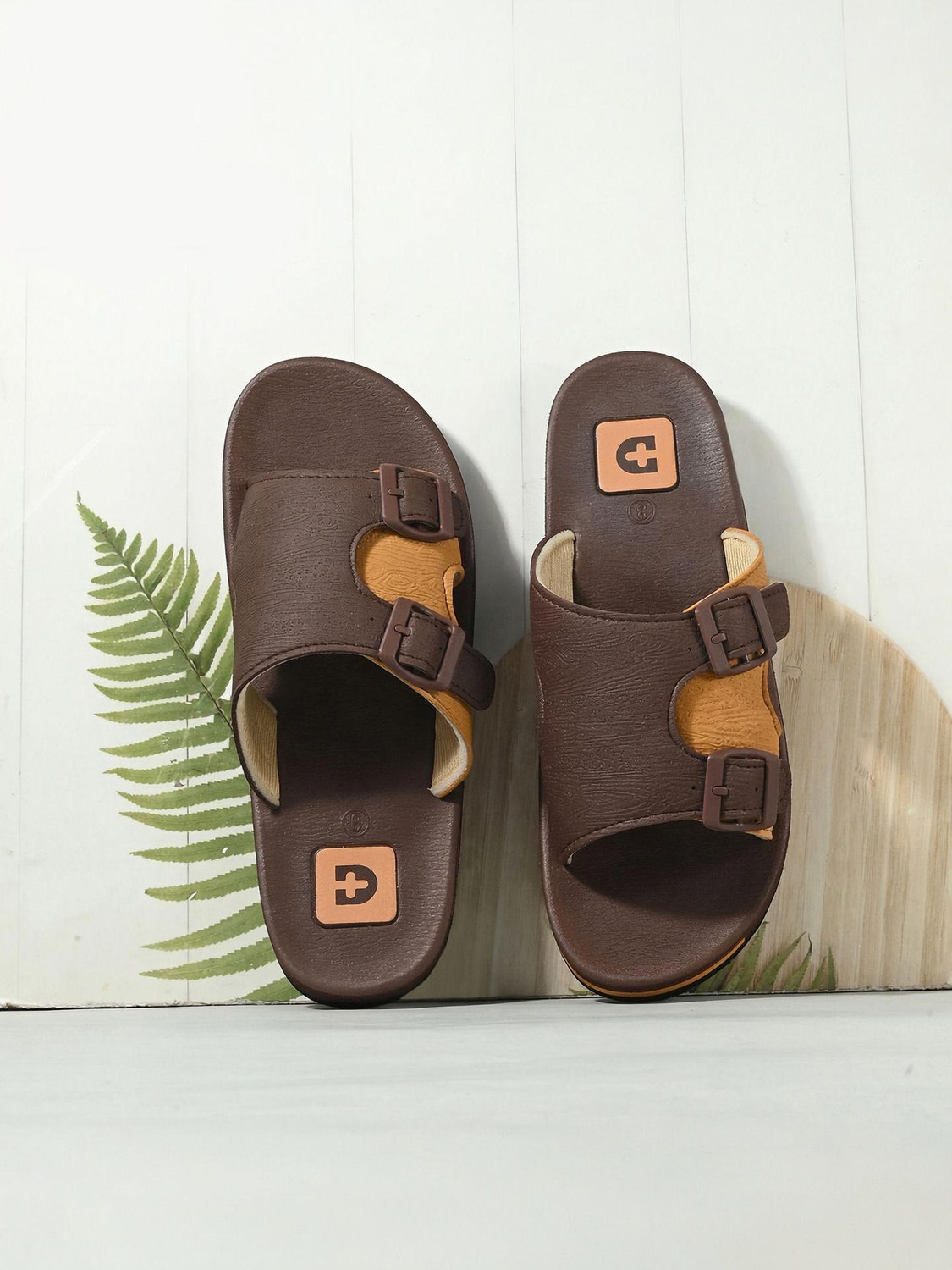 Image of WOODLAND Comfortable Soft Sole Lightweight Home Wear Men Slippers (Khaki , 11)