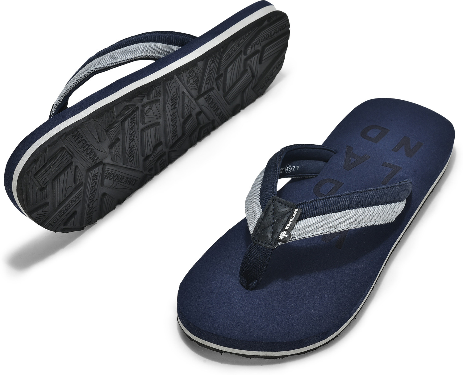 Image of WOODLAND Lightweight Comfortable Casual Summer Wear Men Flip Flops (Navy , 9)
