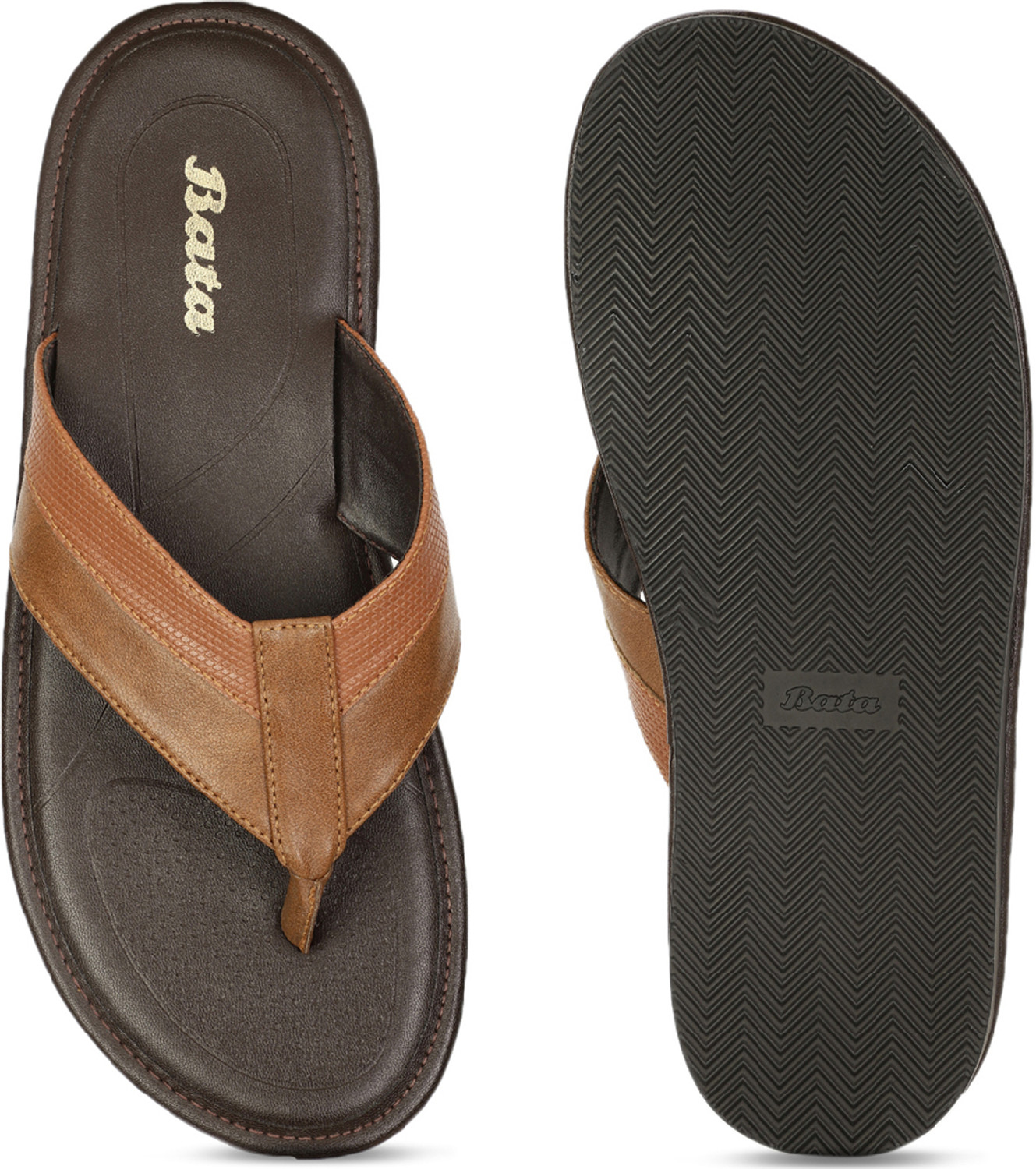 Image of Bata Men Slippers (Tan , 5)