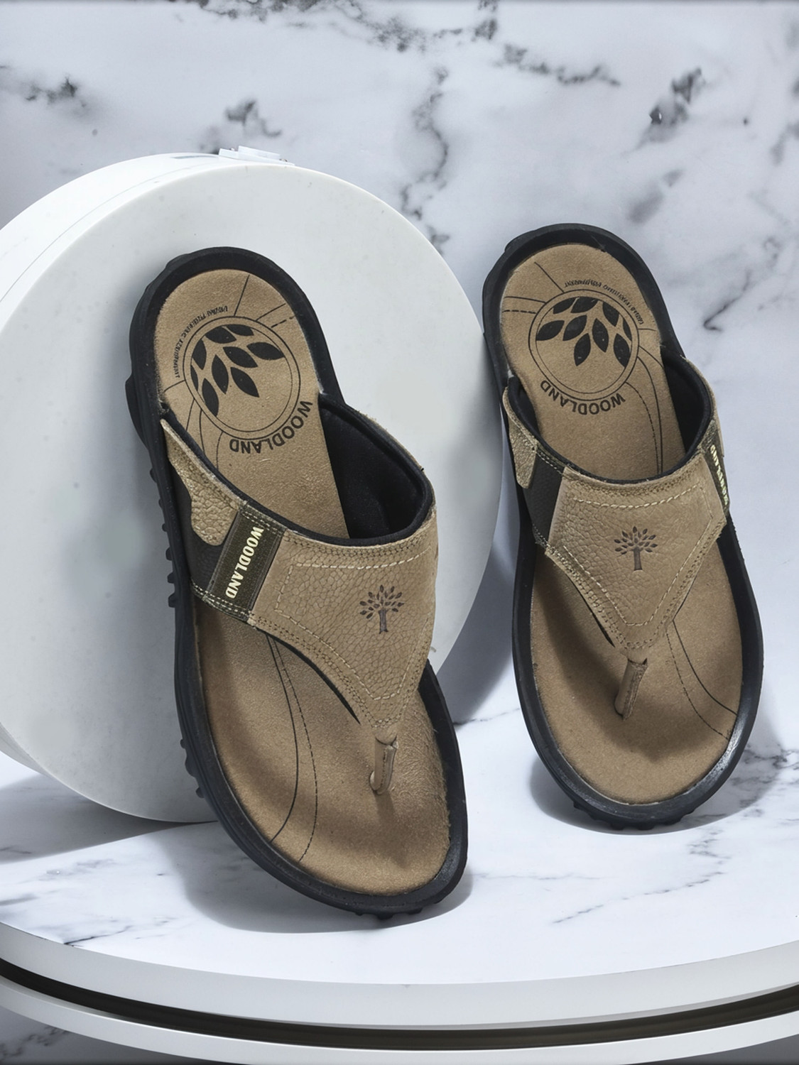 Image of WOODLAND Comfortable Soft Sole Lightweight Home Wear Men Slippers (Khaki , 10)