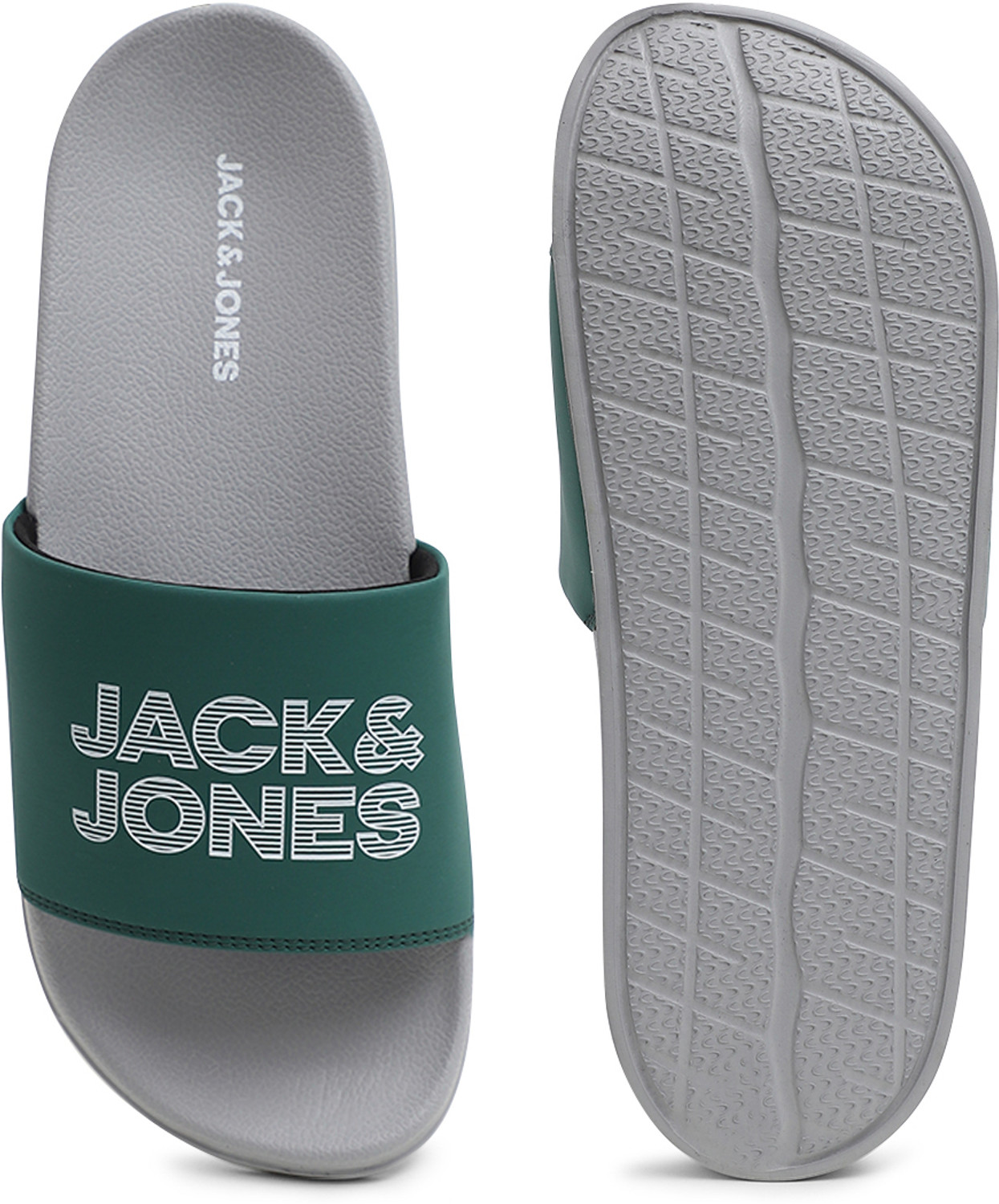 Image of JACK & JONES Men Slides (Green , 7)