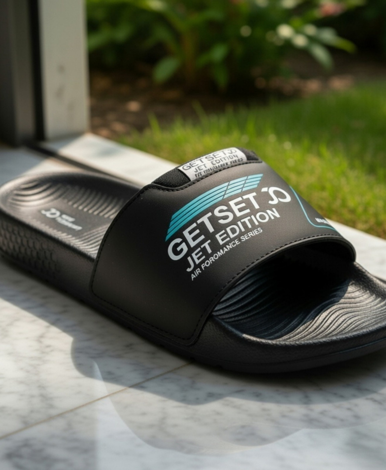 Image of NAYRA CROWN Men Slides (Black , 7)