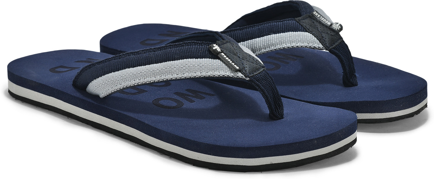 Image of WOODLAND Lightweight Comfortable Casual Summer Wear Men Flip Flops (Navy , 9)
