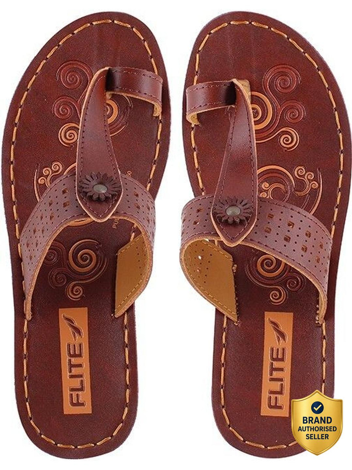 Image of FLITE Women Slippers (Tan , 3)