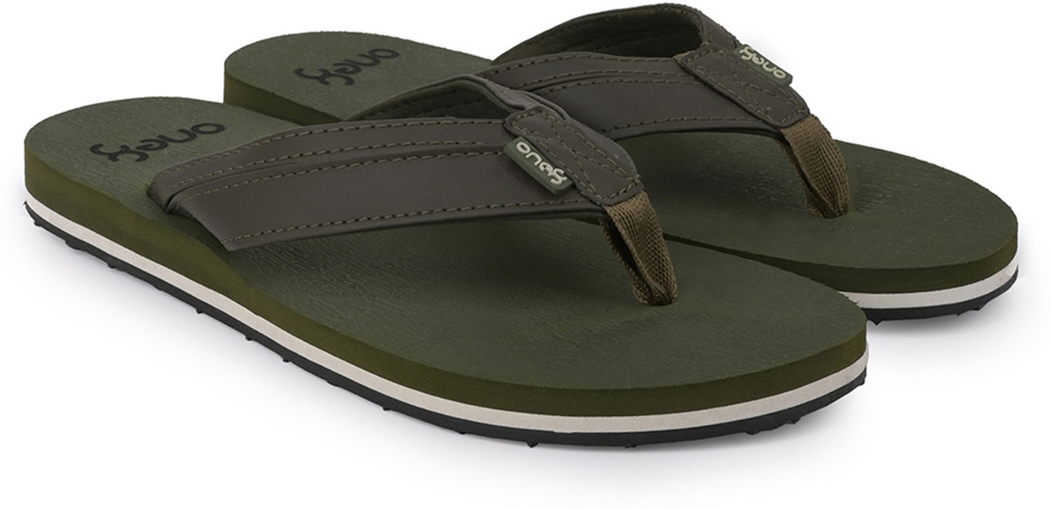 Image of one8 By Virat Kohli Men's Comfortbale Lightweight Slip-Resistant Flip-Flops, Slippers Men Flip Flops (Olive , 10)