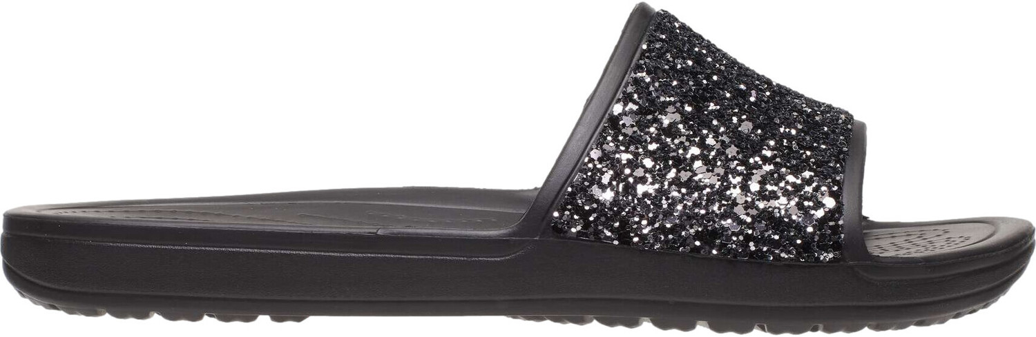 Image of CROCS Women's Baya Platform Glitter Women Flip Flops (Black , 9 UK /India)