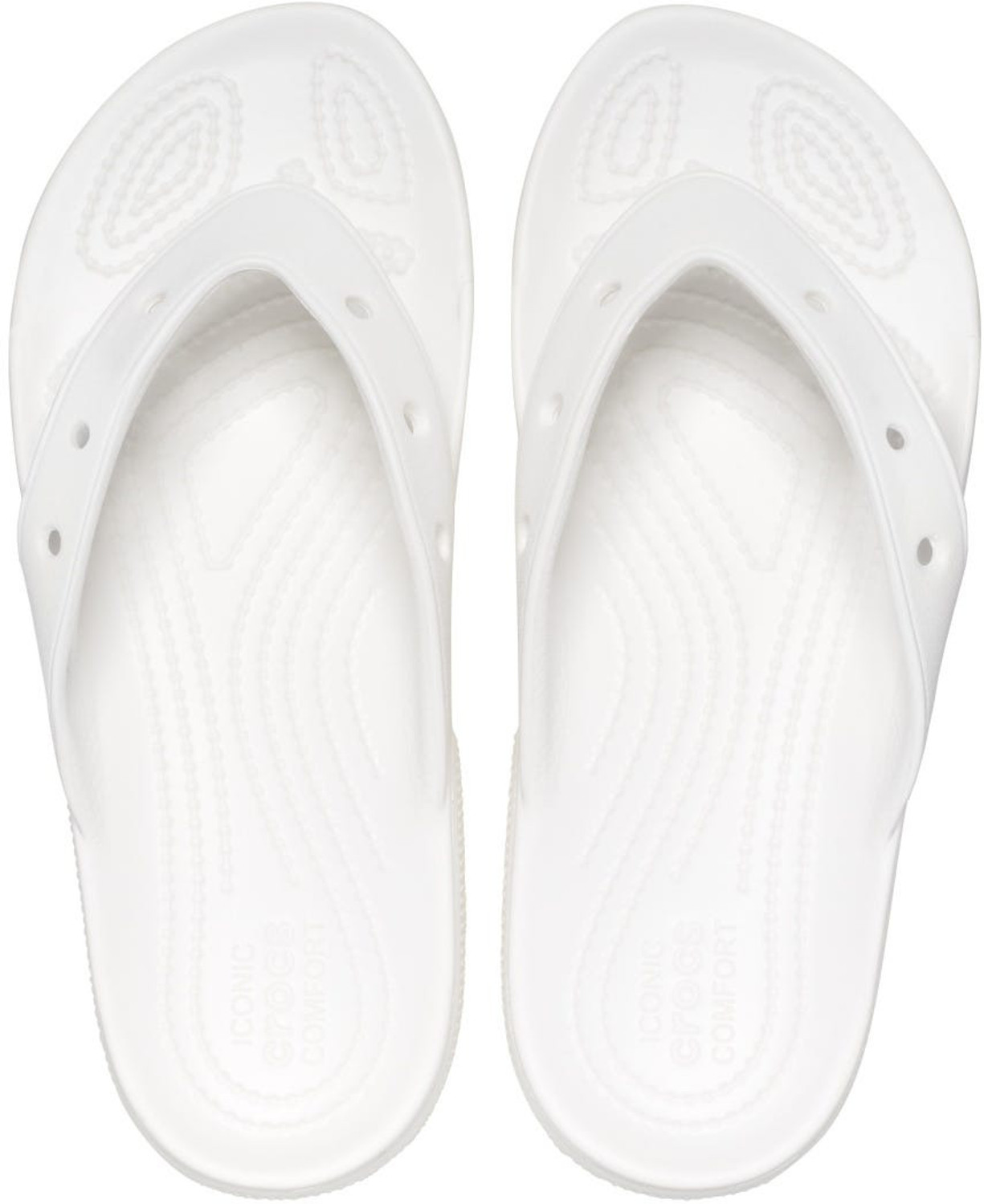 Image of CROCS Classic Unisex Flip Flops (White , 2 UK /India)