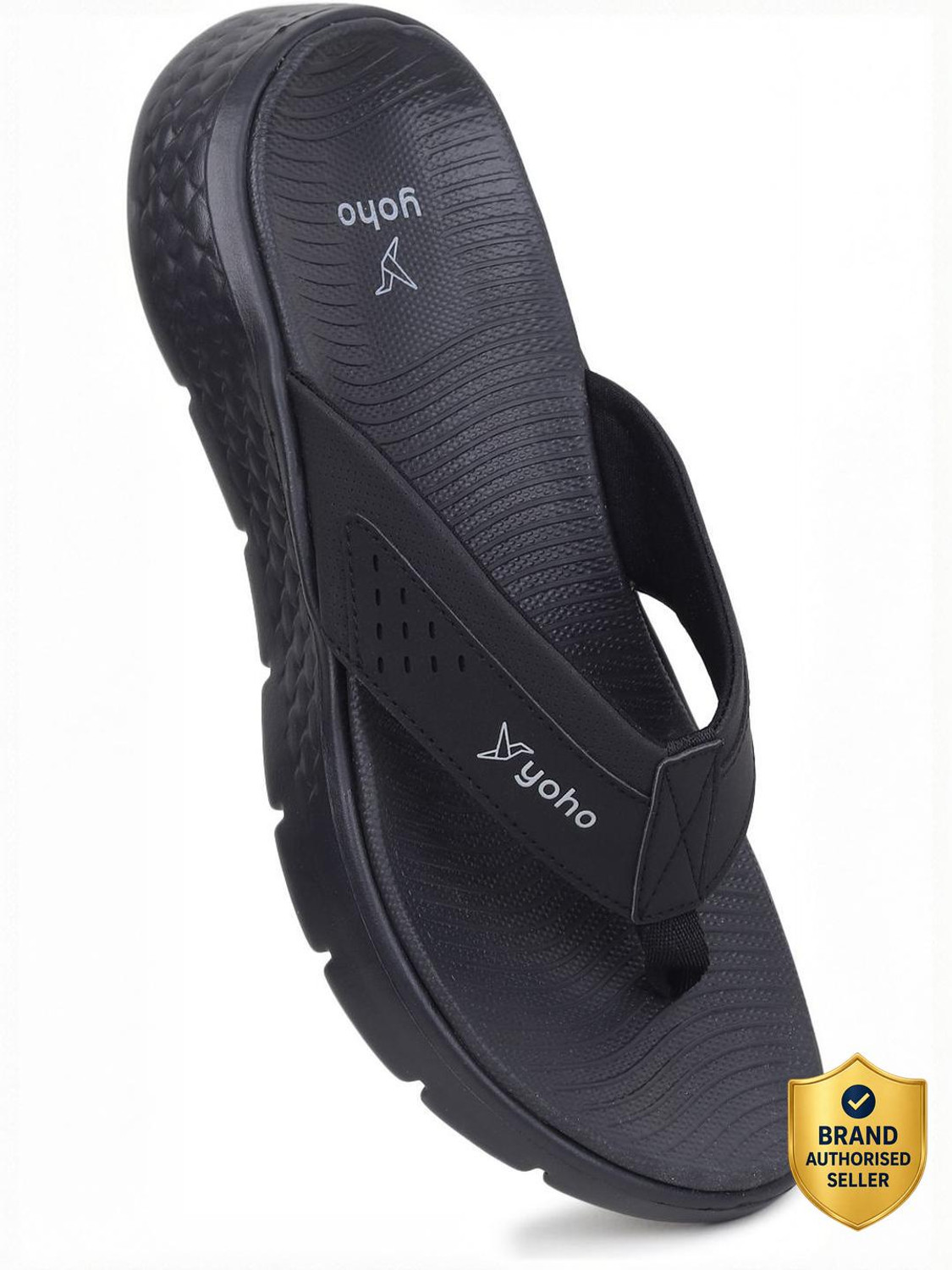 Image of ZIPPERS Men Flip Flops (Black , 10)