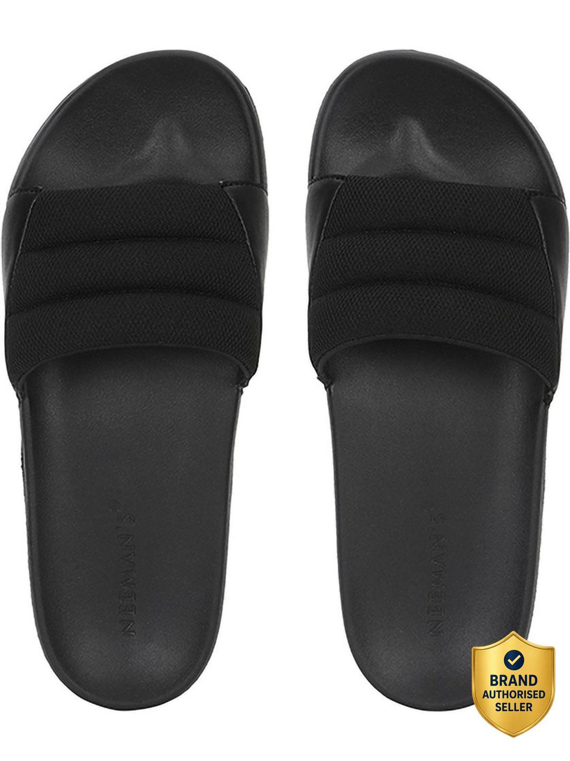 Neemans Men Black Slides - Image 6