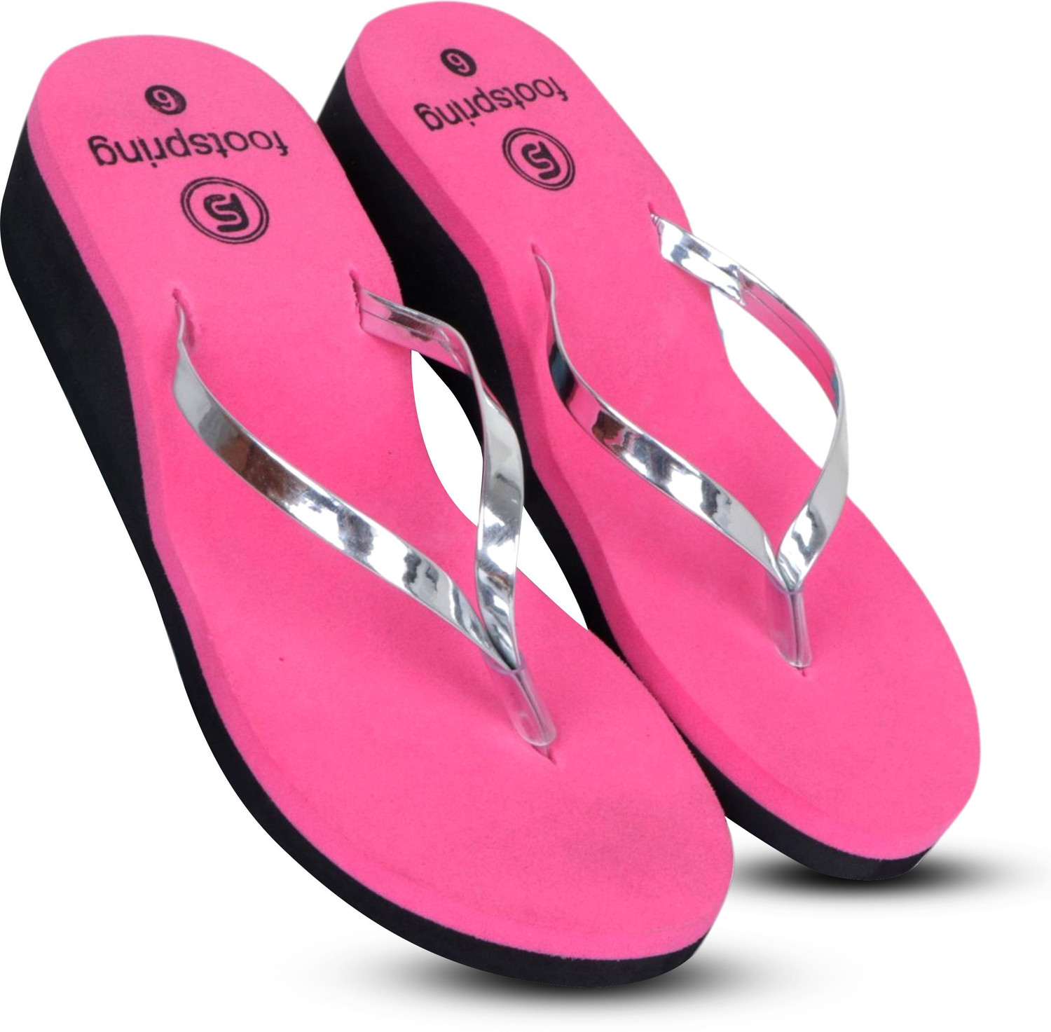 Image of Footspring Women Slippers (Pink , 5)