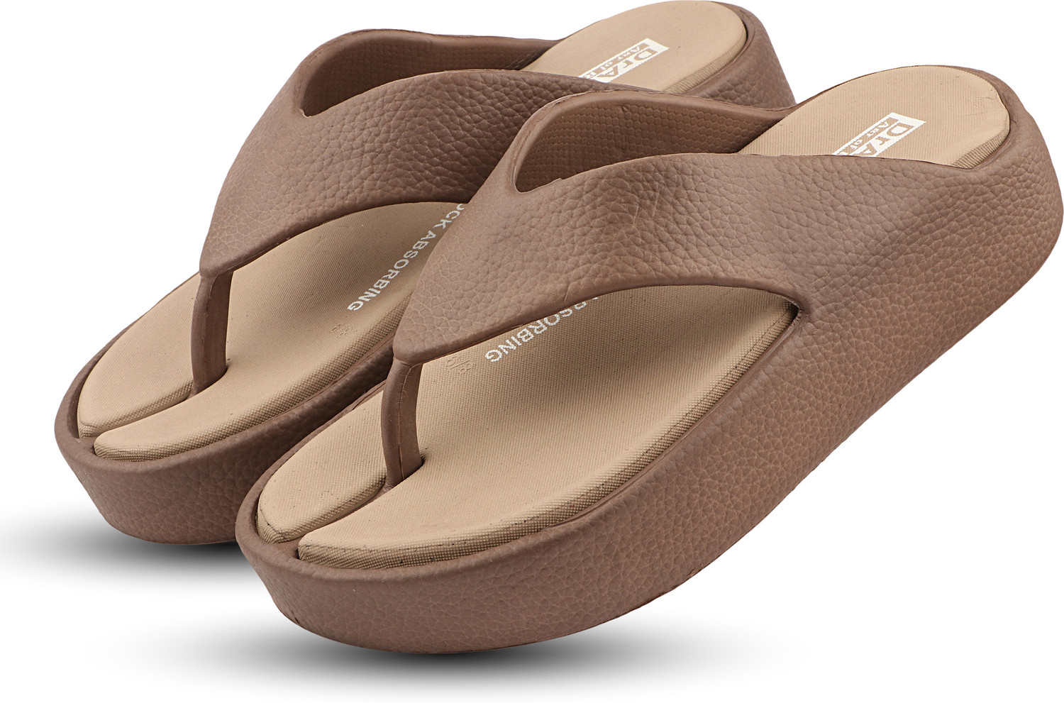 Image of DrArzt Classic|Ultra Soft|Cushion Footbed|Lightweight|Waterproof Women Flip Flops (Brown , 4)