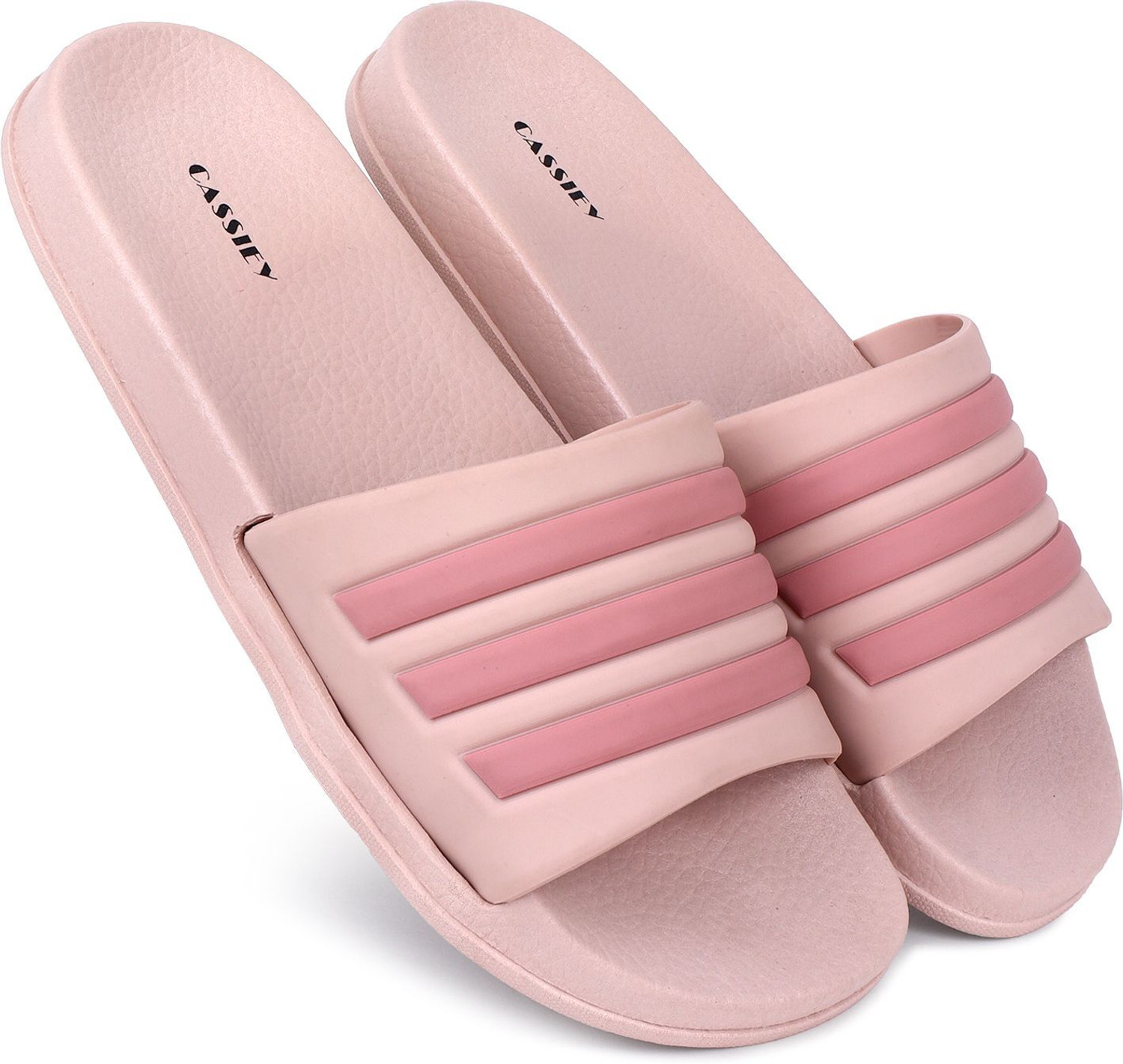 Image of HELEEY Women Slides (Beige , 5)
