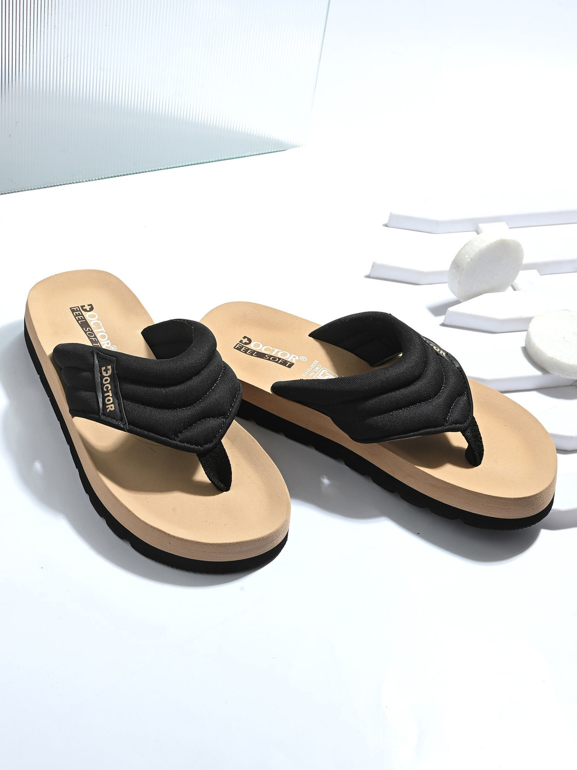 Image of Abros Men Slippers (Black , 6)