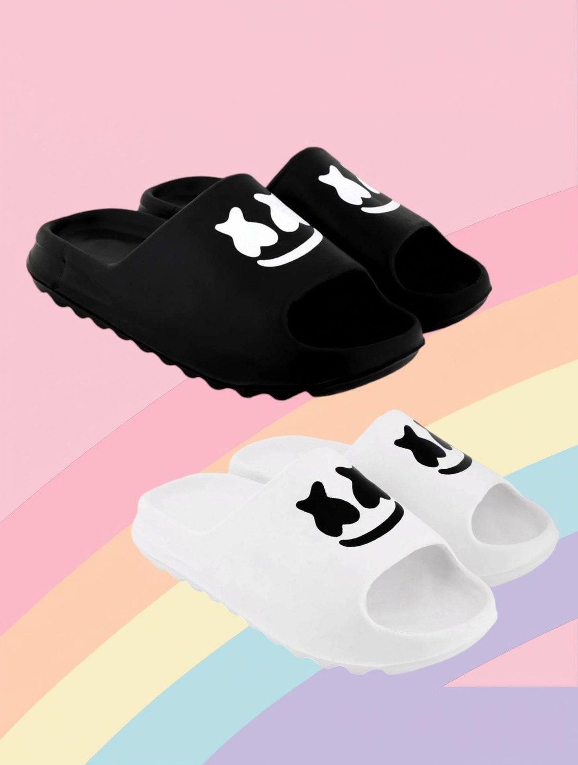 Image of Dee Rook Men Slides (White , 9)