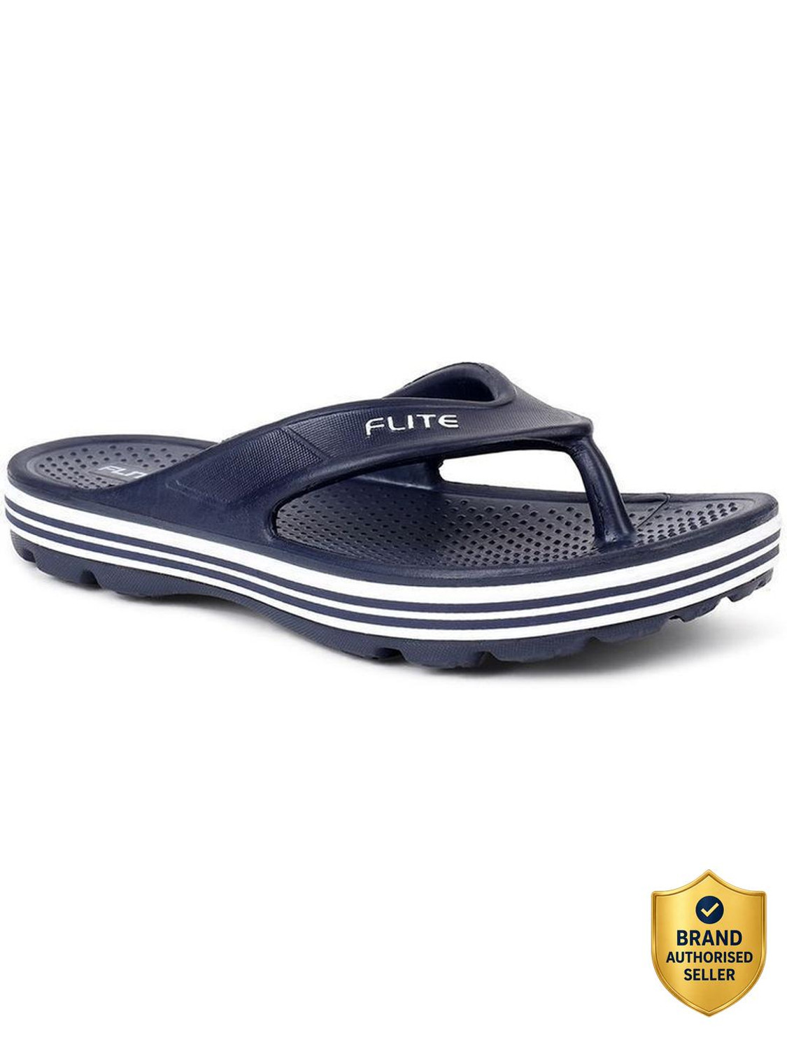 Image of WOODLAND Lightweight Comfortable Casual Summer Wear Men Flip Flops (Navy , 9)