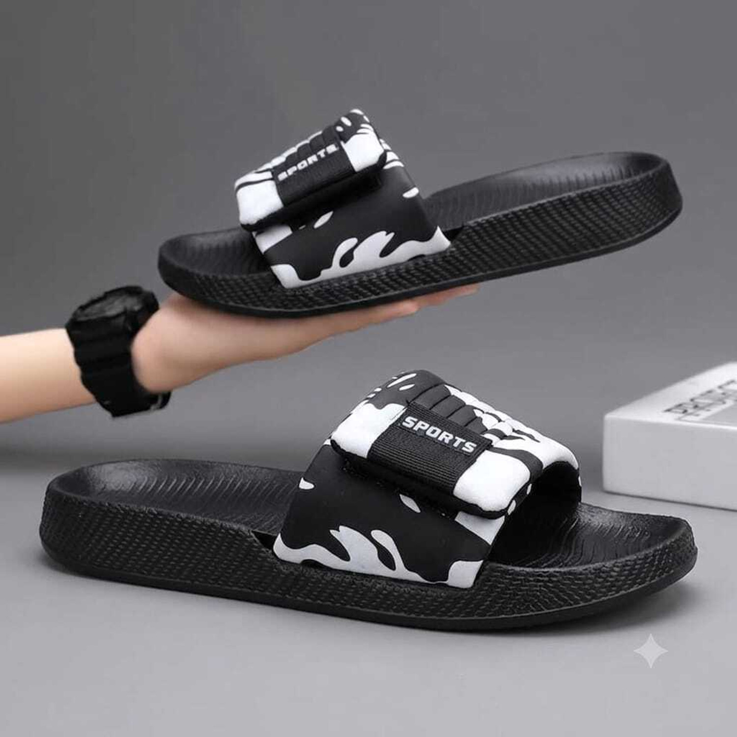 WOWSER Men Black Slides - Image 6