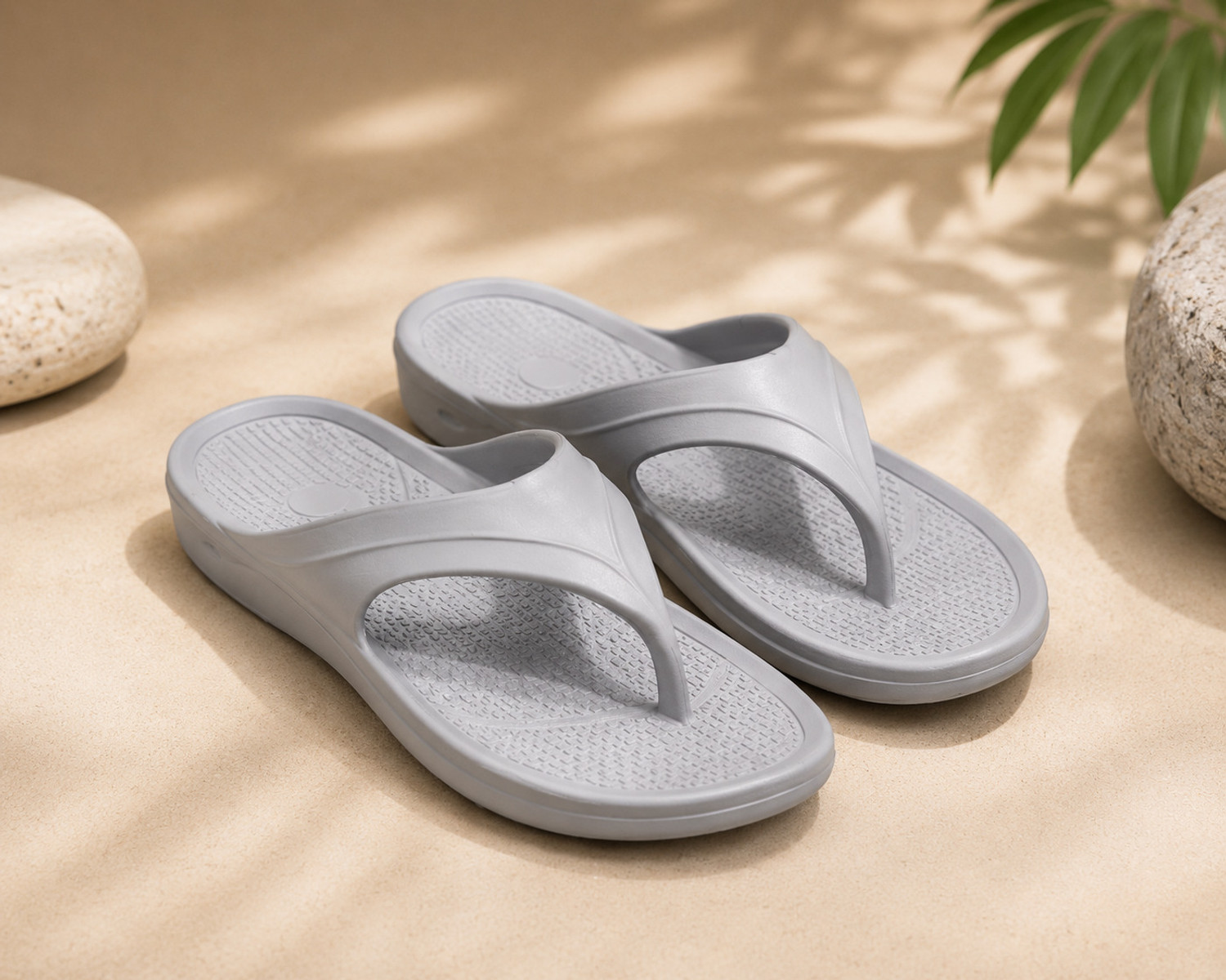 Image of SOLETHREADS REBEL SALLY Supersoft, GREY Women Flip Flops (Grey , 3)