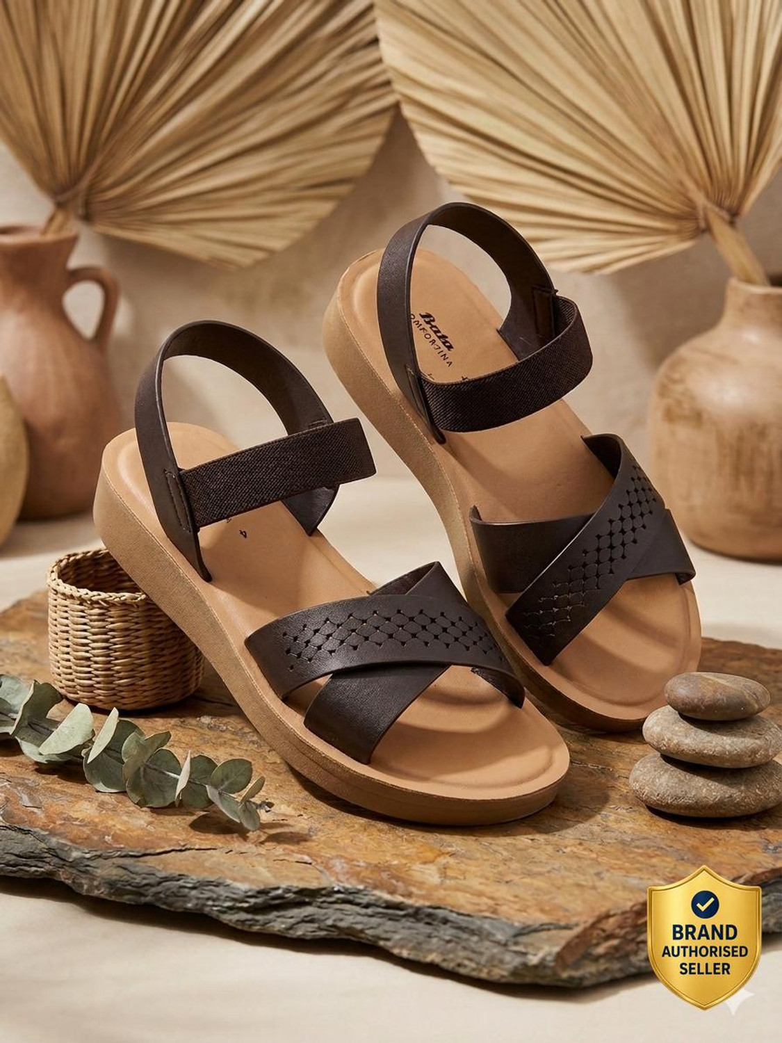 Image of Bata Women Casual Sandal (Black , 8)