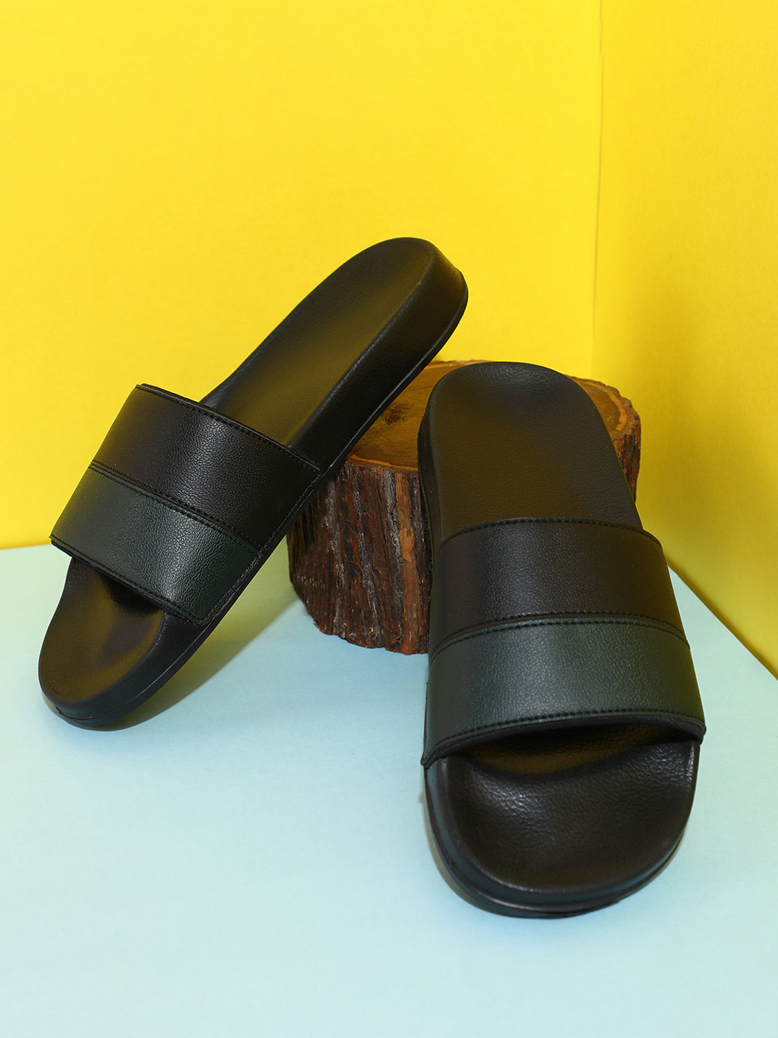 Image of JACK & JONES Men Slides (Green , 8)